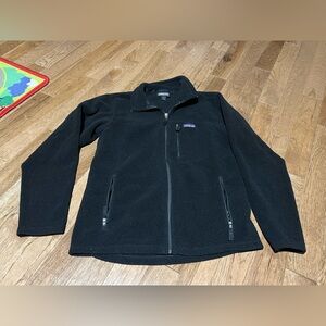 Patagonia Classic Black Synchilla Fleece Full Zip Jacket Men's Small/ Women Med